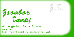 zsombor dampf business card